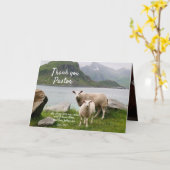 Dank und Anerkennung für die Pastoren für Schafe u Karte (Gelbe Blume)