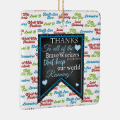 Dank unserer tapferen Arbeiter/ Helden Keramikornament (Rechts)