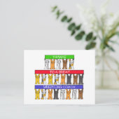 Dank Wrestling Coach Postkarte (Stehend Vorderseite)