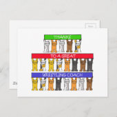 Dank Wrestling Coach Postkarte (Vorne/Hinten)