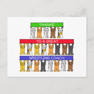 Dank Wrestling Coach Postkarte
