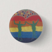 Dank Yeshaya hatten sie die Regenbogenhochzeit Button (Vorderseite)
