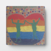 Dank Yeshaya hatten sie die Regenbogenhochzeit Fotoplatte (Vorderseite)