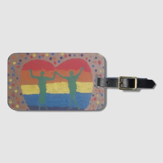 Dank Yeshaya hatten sie die Regenbogenhochzeit Gepäckanhänger (Vorderseite (Horizontal))