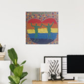 Dank Yeshaya hatten sie die Regenbogenhochzeit Poster (Heimbüro)