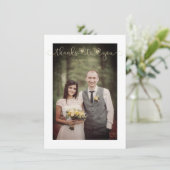 Dank You Wedding Gold Custom Whimsical Script (Stehend Vorderseite)