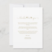 Dank You Wedding Gold Custom Whimsical Script (Rückseite)