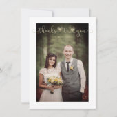 Dank You Wedding Gold Custom Whimsical Script (Vorderseite)