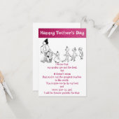 Dankbar an den Lehrer Karte (Vorderseite/Rückseite Beispiel)