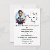 Dankbar an den Lehrer Karte (Vorderseite)