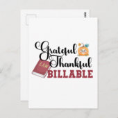 Dankbar an die Billable - Erntedank der Anwälte Postkarte (Vorne/Hinten)