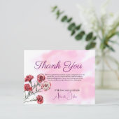 Dankbar an die Nelken Postkarte (Stehend Vorderseite)