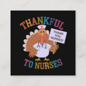 Dankbar an Krankenschwestern, die unsere Helden fe Quadratische Visitenkarte (Rückseite)