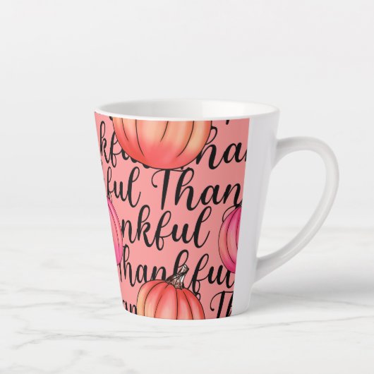 Dankbar an Pink Pumpkins Milchtasse (Rechts)