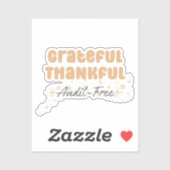 Dankbar Audit Free - Funny Accountant Aufkleber (Blatt)