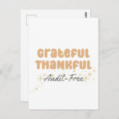 Dankbar Audit Free - Funny Accountant Postkarte (Vorne/Hinten)