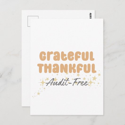Dankbar Audit Free - Funny Accountant Postkarte (Vorne/Hinten)