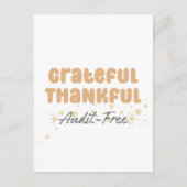 Dankbar Audit Free - Funny Accountant Postkarte (Vorderseite)