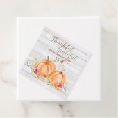 Dankbar | Autumn Fall Pumpkin Watercolor Geschenkanhänger (Beispiel)