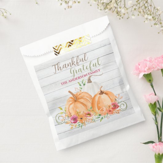 Dankbar | Autumn Fall Pumpkin Watercolor Geschenktütchen (Versiegelt)