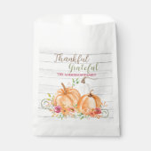Dankbar | Autumn Fall Pumpkin Watercolor Geschenktütchen (Vorderseite)
