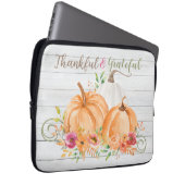 Dankbar | Autumn Fall Pumpkin Watercolor Laptopschutzhülle (Vorne Rechts)