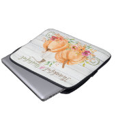 Dankbar | Autumn Fall Pumpkin Watercolor Laptopschutzhülle (Vorne Knopf)