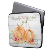 Dankbar | Autumn Fall Pumpkin Watercolor Laptopschutzhülle (Vorderseite Links)
