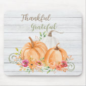 Dankbar | Autumn Fall Pumpkin Watercolor Mousepad (Vorne)