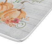Dankbar | Autumn Fall Pumpkin Watercolor Schneidebrett (Ecke)