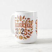 Dankbar Autumn Pumpkin Erntedank Tasse 2025 (Vorderseite Links)
