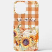 Dankbar Autumn Pumpkin Sunflower Farmhouse Karo Case-Mate iPhone Hülle (Rückseite)