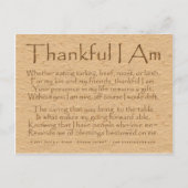 Dankbar bin ich postkarte (Vorderseite)