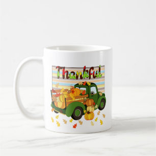 Dankbar - Blätter für den Fall Truck Pumpkins Ernt Kaffeetasse