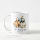 Dankbar Blue Orange Gold Pumpkins Kaffeetasse (Links)