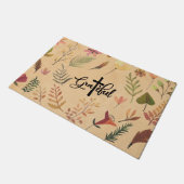 "Dankbar" Cross-Blätter-Blume Fußmatte (Schrägansicht)