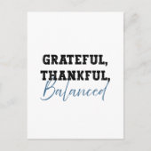 Dankbar Dankbar ausgewogen - Kostenvoranschlag für Postkarte (Vorderseite)