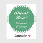 Dankbar, dankbar "Danke!" Aufkleber (Blatt)