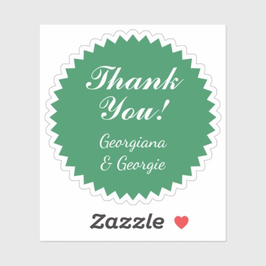 Dankbar, dankbar "Danke!" Aufkleber (Blatt)