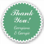 Dankbar, dankbar "Danke!" Aufkleber (Vorderseite)