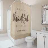Dankbar dankbar gesegnet Brown Duschvorhang (Beispiel)