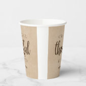 Dankbar dankbar gesegnet Brown Pappbecher (Links)