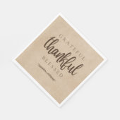 Dankbar dankbar gesegnet Brown Serviette (Ecke)