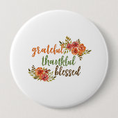 Dankbar, dankbar, gesegnet button (Vorderseite)