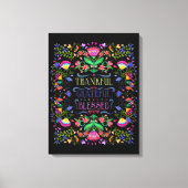 Dankbar, dankbar, gesegnet | Diese Kunst anpassen Leinwanddruck (Vorderseite)