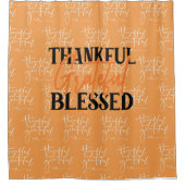 Dankbar, dankbar, gesegnet duschvorhang (Vorderseite)