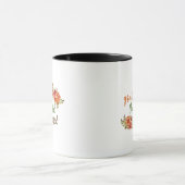 Dankbar, dankbar, gesegnet, florale Typografie Tasse (Zentrum)
