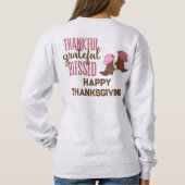 Dankbar, dankbar, gesegnet, glücklich | sweatshirt (Rückseite)