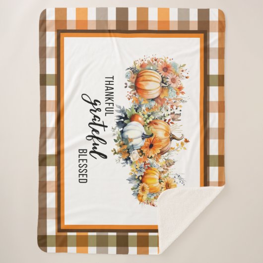 Dankbar, dankbar, gesegnet Großer Sherpa-Decken Sherpadecke (Vorderseite)