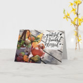 dankbar dankbar gesegnet Herbst Inspiration Karte (Gelbe Blume)